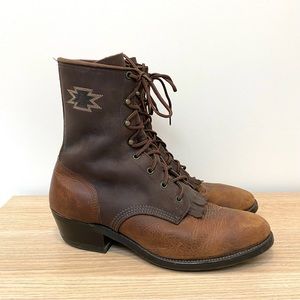 Abilene Vintage Western Packer Boot, EUC